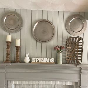 Magnolia market 3 silver wall plates